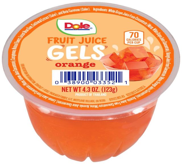DOLE Orange Fruit Juice Gels 36/4.3oz