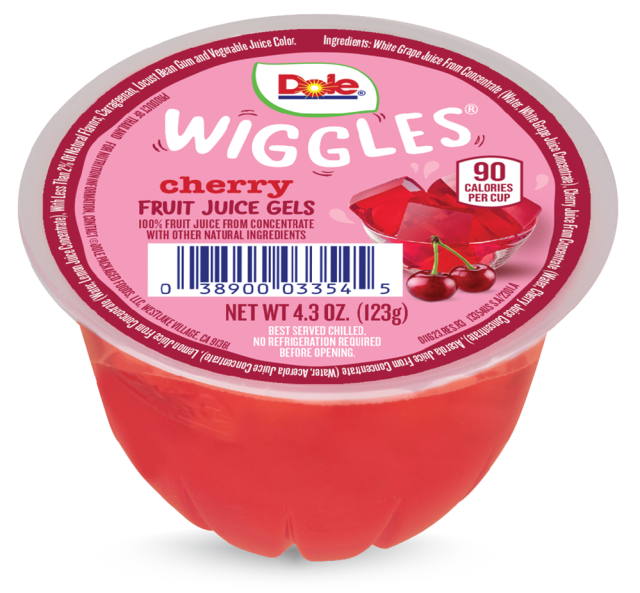 DOLE Wiggles Cherry Fruit Juice Gels 36/4.3oz