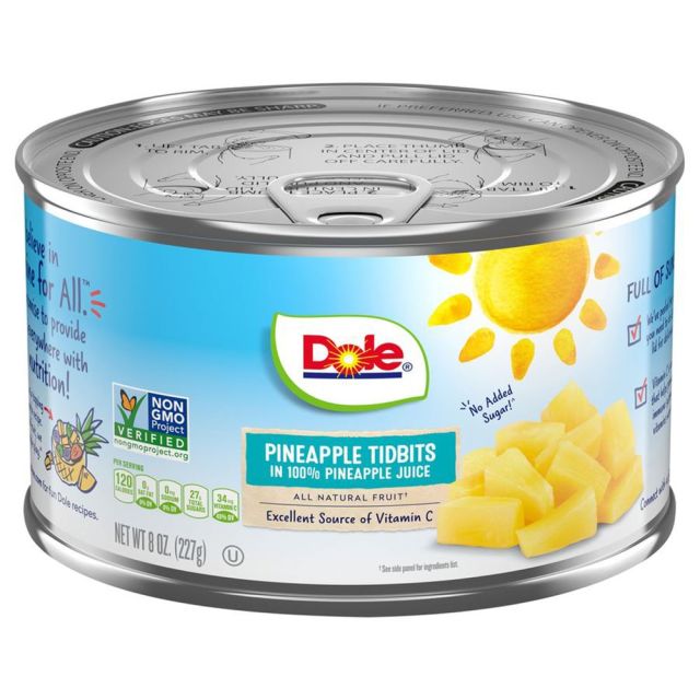 DOLE Pineapple Tidbits in Juice 12/8oz 