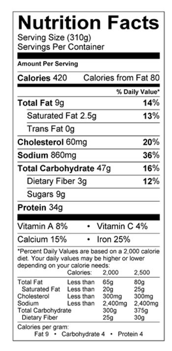 Nutrition Facts