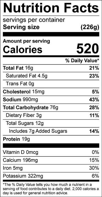 Nutrition Facts