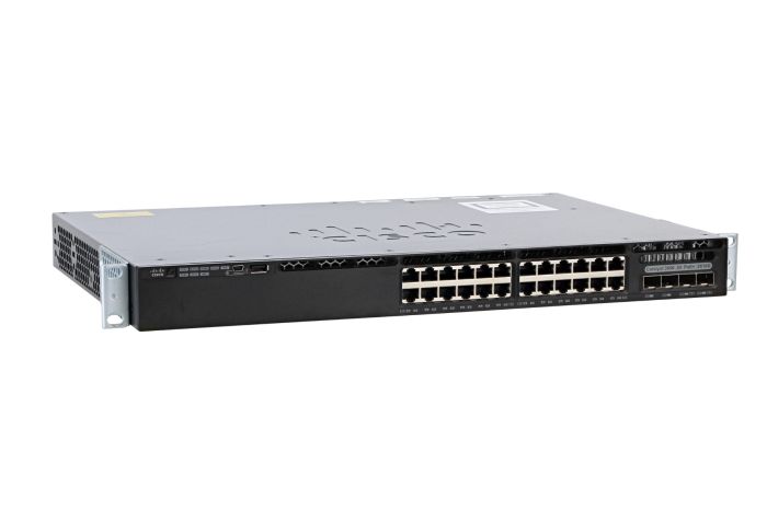Cisco Catalyst WS-C3650-24PDM-S Switch IP Base License, Port-Side Air Intake