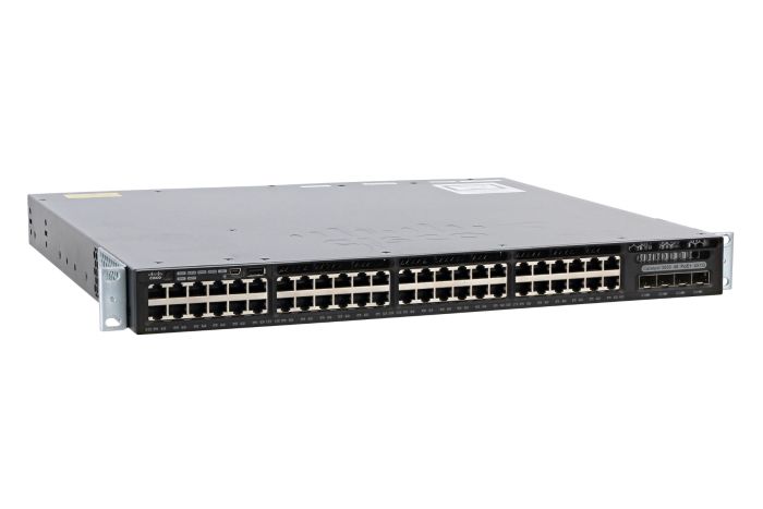 Cisco Catalyst WS-C3650-48PS-L Switch IP Services License, Port-Side Air Intake