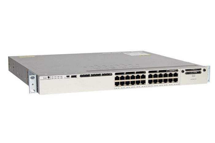 Cisco Catalyst WS-C3850-24T-E Switch IP Services License, Port-Side Air Intake