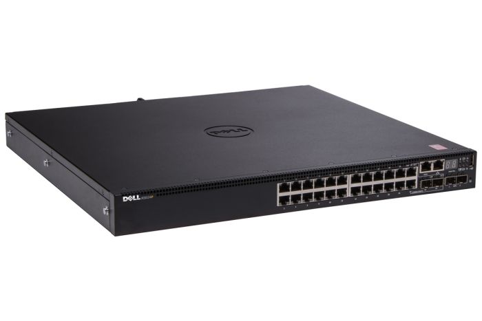 Dell Networking N3024P PoE Switch 24 x 1Gb RJ45 PoE, 2 x SFP+ Ports