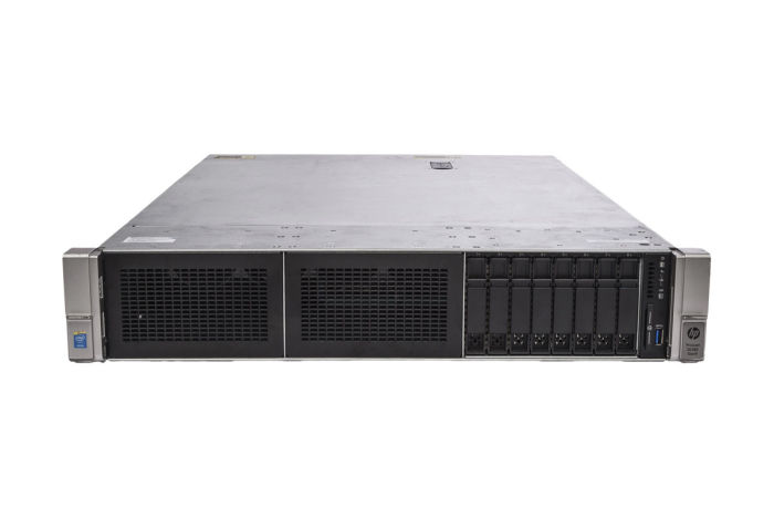 Front view of HP Proliant DL380 Gen9 with No Hard Drives Installed