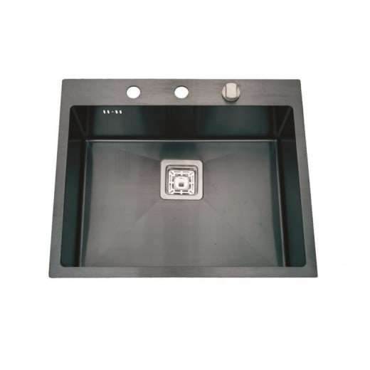 Кухненска мивка Inter Ceramic 600х500мм, цвят черен мат, неръждаема стомана, покритие PVD против надраскване и отпечатъци от пръсти