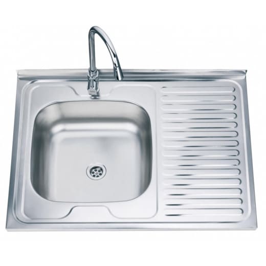 Кухненска мивка Inter Ceramic, 800х600мм, десен отцедник, бордова, алпака
