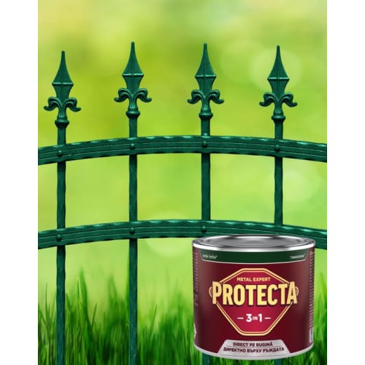 Боя Protecta 3 в 1, защита на черни метали, тъмнозелен, 500мл