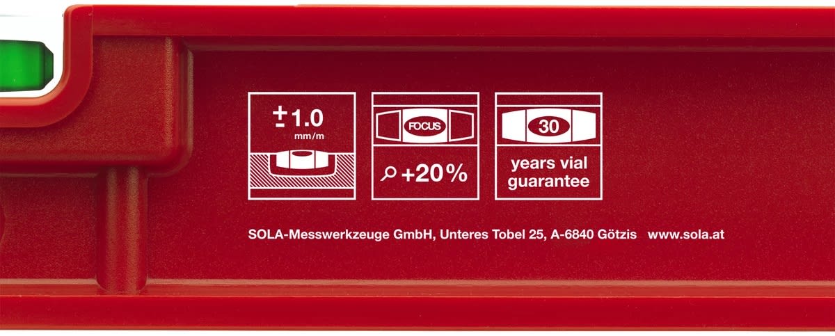 Нивелир SOLA PF50, 50см, пластмасов, нечупливи либели