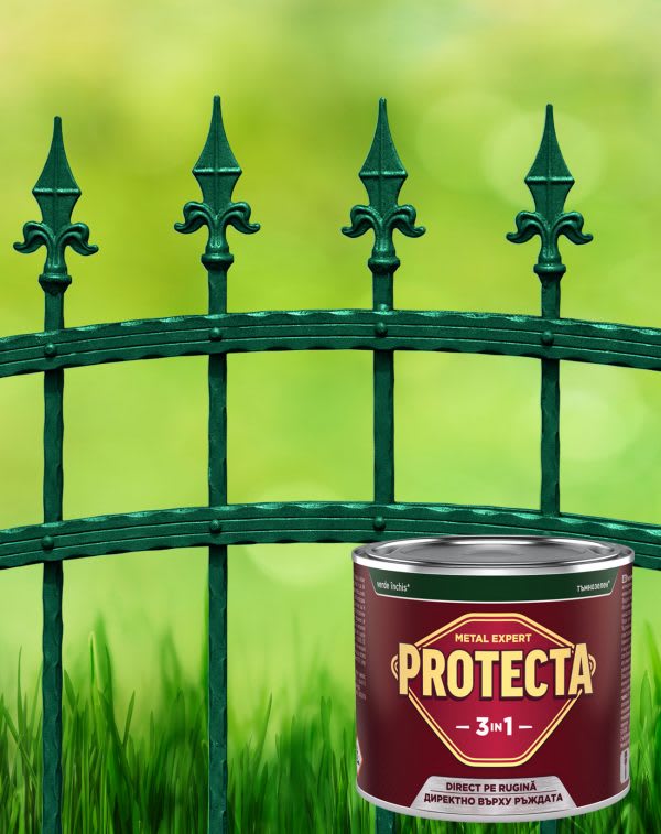 Боя Protecta 3 в 1, защита на черни метали, тъмнозелен, 500мл