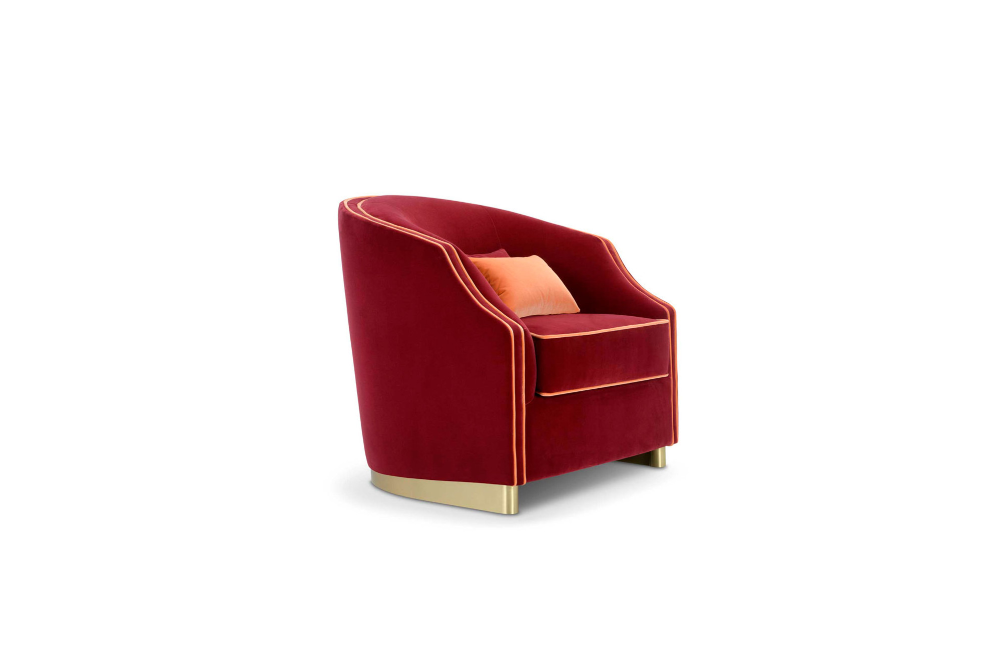 Small red armchair hotsell