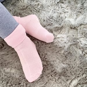 Non-Slip Stay On Baby and Toddler Socks - 3 Pack in Pink and Animal