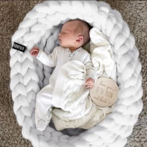 Merino Chunky Knit Newborn Nest 40x80cm