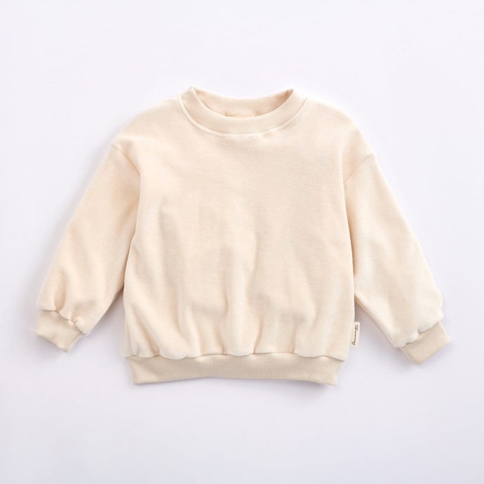 Natural Natural Organic Cotton Velour Sweatshirt