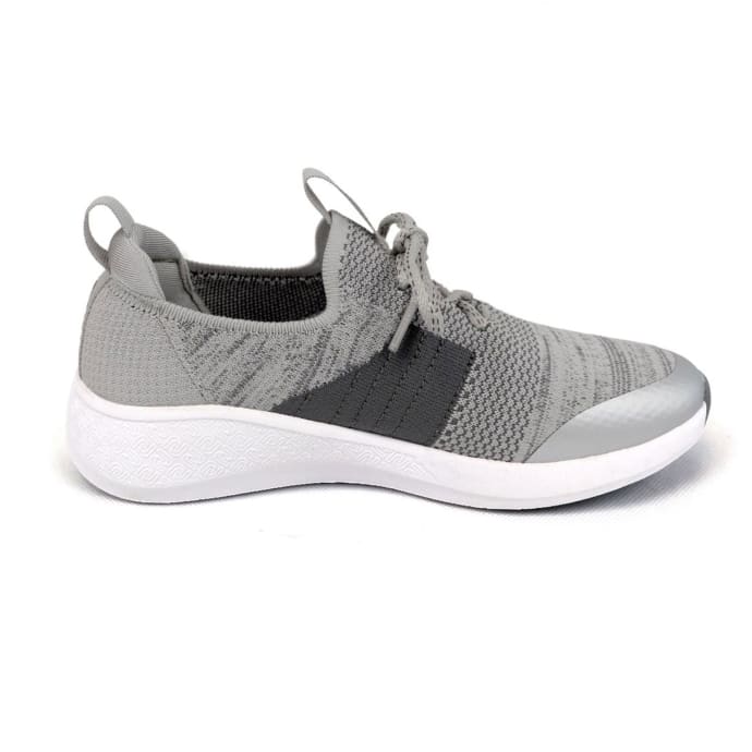 Grey Jessica Lace-up Trainer in Grey