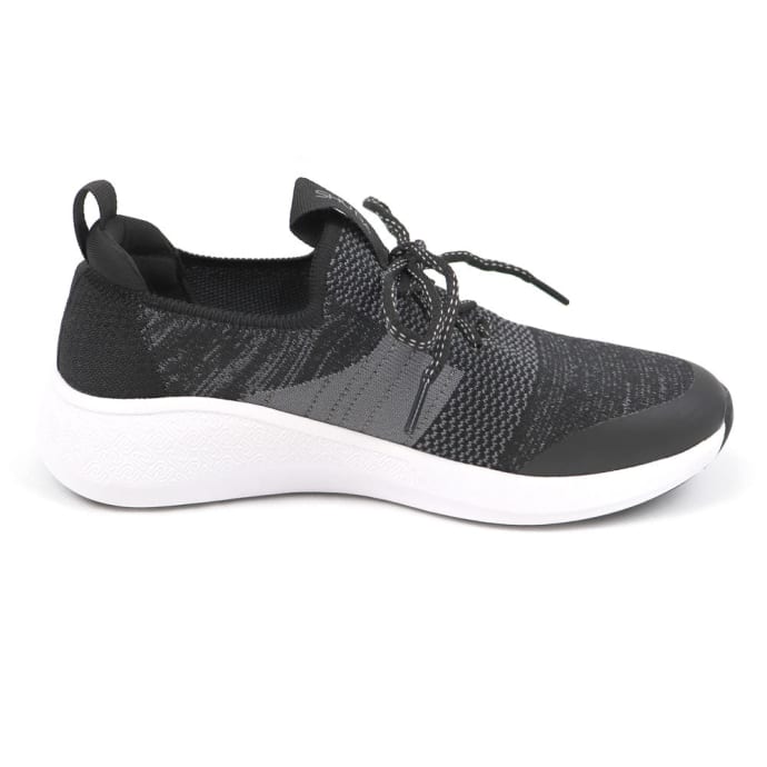 Jessica Lace-up Trainer in Black