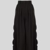 EYOS INFINITY | Wool Palazzo Trousers with Ribbons in Black