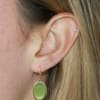 Kora Hook Earrings – Green Kalimya And Yellow Cubic Zirconia