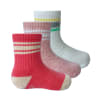 OUTLET - Non-Slip Stay-on Baby & Toddler Organic Quarter Crew Sporty Socks - 5 Pack - Pinks