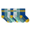 OUTLET - Non-Slip Stay-on Baby & Toddler Organic Quarter Crew Sporty Socks - 7 Pack - Blues