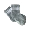 OUTLET - Sporty Non-Slip Stay-on Baby & Toddler Organic Quarter Crew Socks - 5 Pack - Grey & White