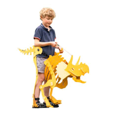 Keltainen Triceratops Dinosuit: Make your own wearable Triceratops! The Dinosaur construction toy that you wear and control.