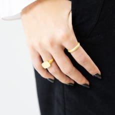 Kulta Beth Nahrin Satin 18ct Gold Plated: Ideal Satin Stacking Ring