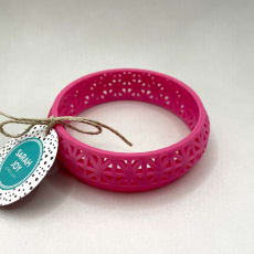 Pinkki Lace Bangle: Lightweight chunky bangle. Available in 3 sizes with a range of vibrant colour options.