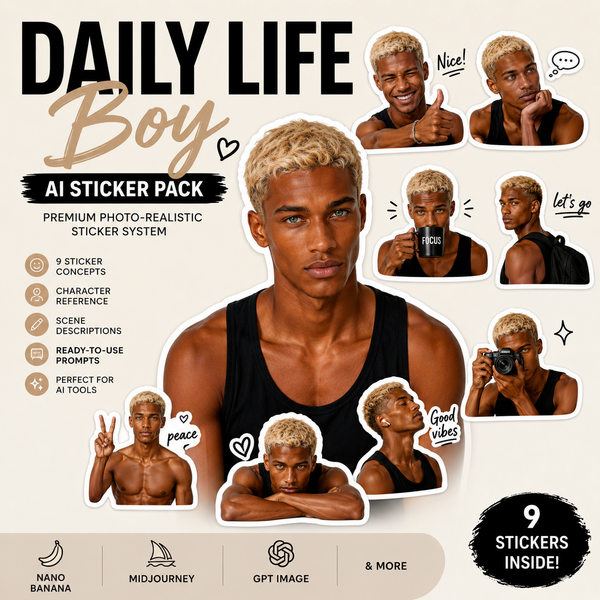 Daily Life Boy Sticker Pack