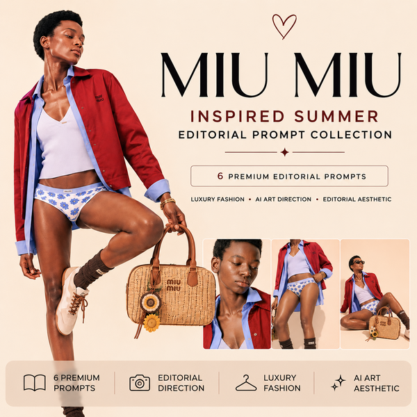 Miu Miu Inspired Summer Editorial Prompt Collection