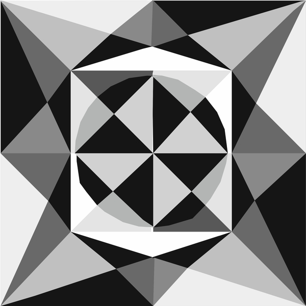 Geometric Seamless Pattern "Abstract Kaleidoscope" (EPS + SVG + PNG)