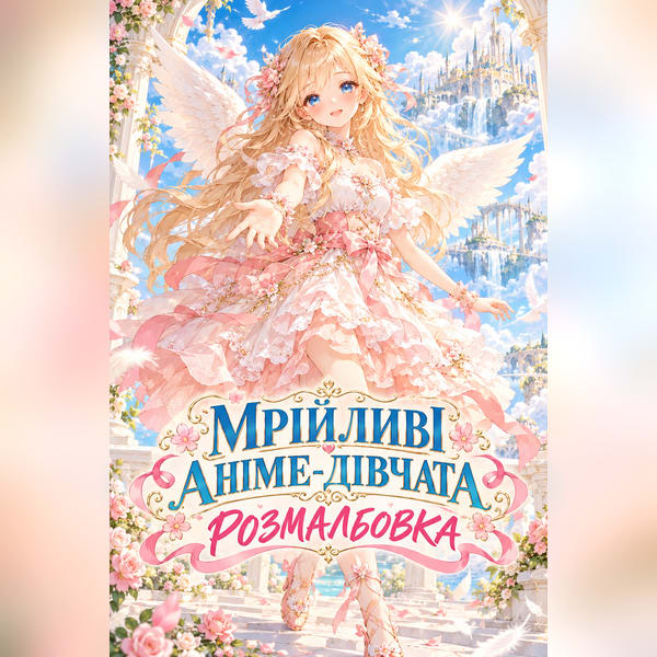 Мрійливі аніме-дівчата — розмальовка на 34 картинки.pdf  для друку