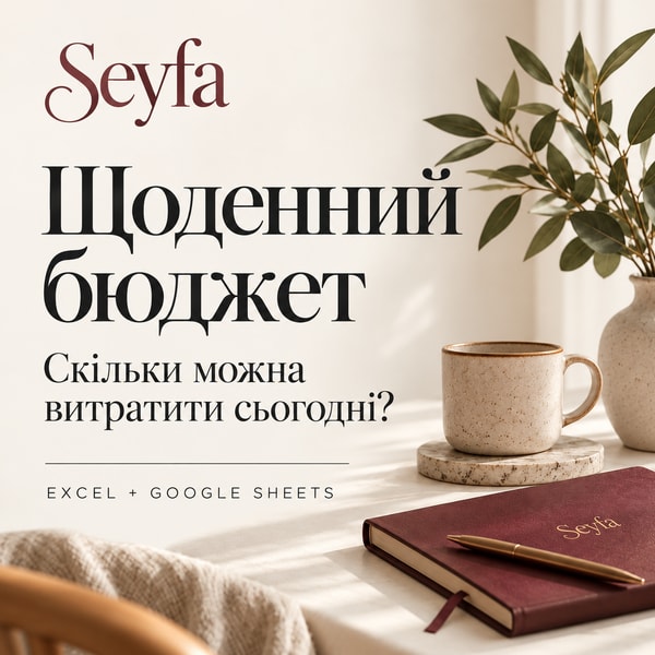 Seyfa — Щоденний бюджет для Excel і Google Sheets