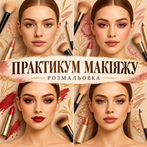 Практикум макіяжу: розмальовка.PDF для друку