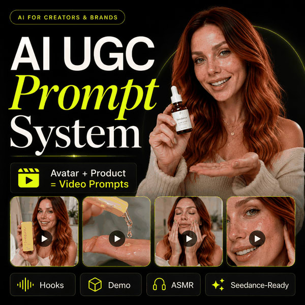 UGC Prompt Studio — One Product → 15 AI-Ready UGC Ad Concepts