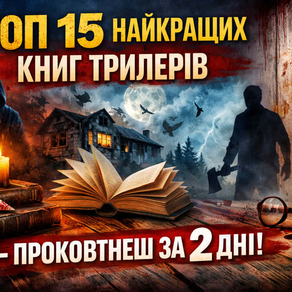 ТОП книг трилерів, які читаються за 1 вечір