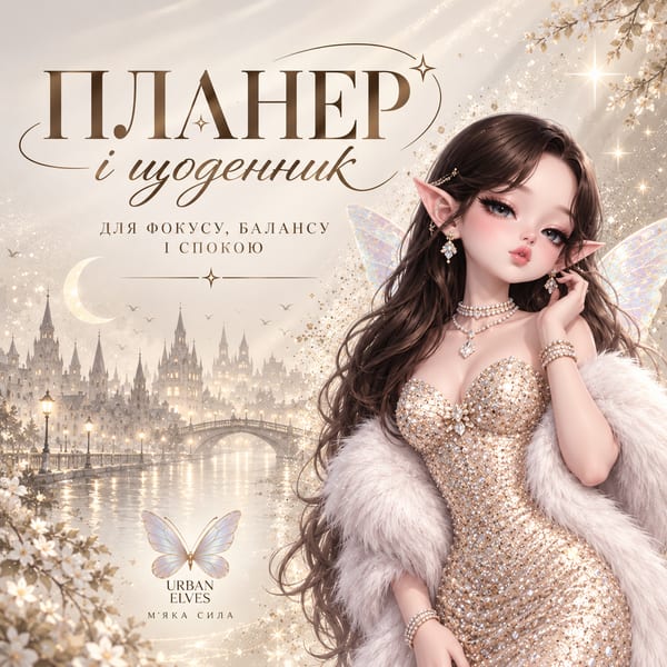 URBAN ELVES — М’яка сила ✨  Планер і щоденник для фокусу, балансу та спокою/pdf під друк