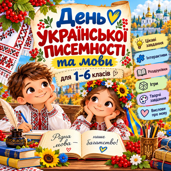День української писемності та мови. 1-6 класи. Пакет матеріалів