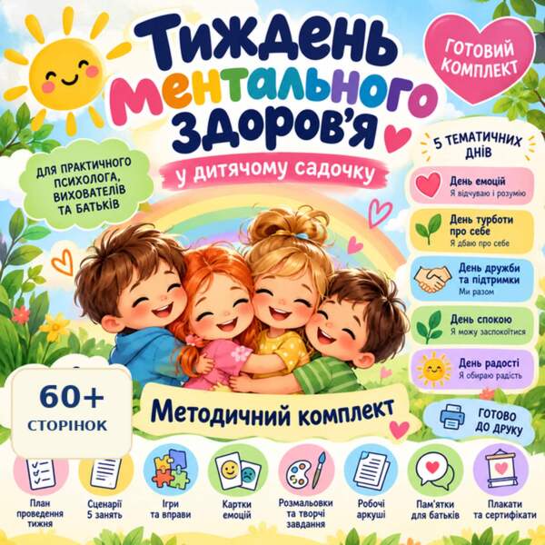Тиждень ментального здоров'я в дитячому садочку