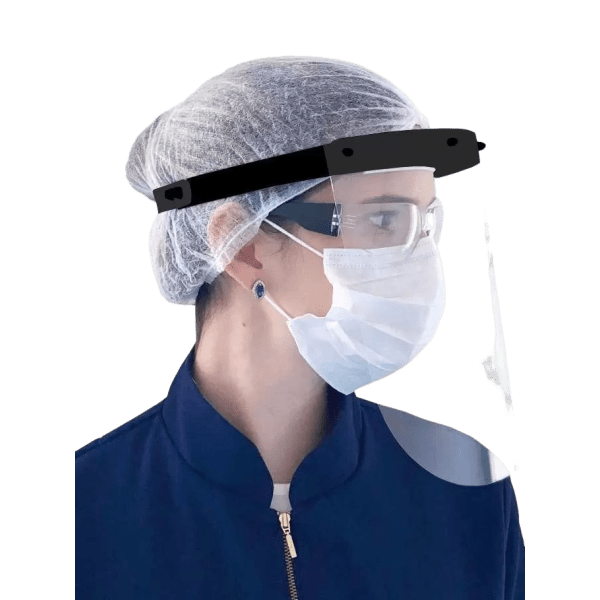Protetor Facial Visprotek Faceshield Preto- Aditek