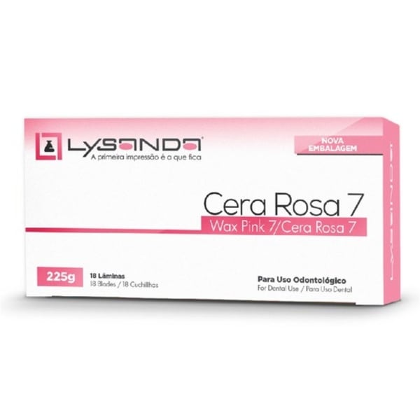Cera 7 Rosa caixa com 18 lâminas - Lysanda 