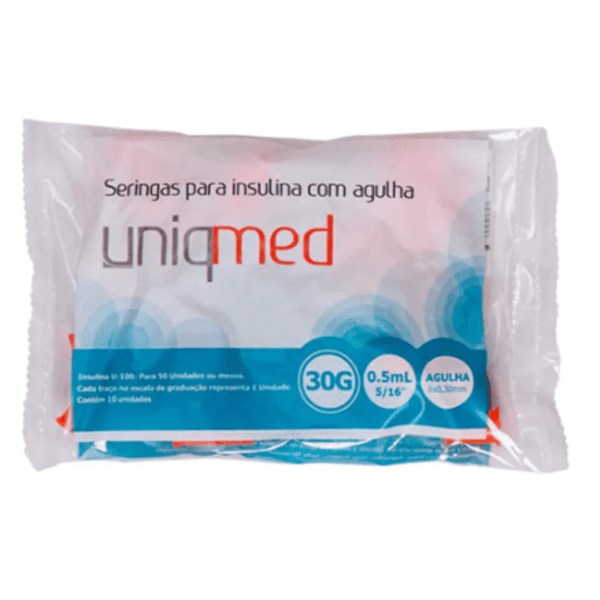 Seringa para Insulina e Toxina Botulínica 10 unidades - Uniqmed