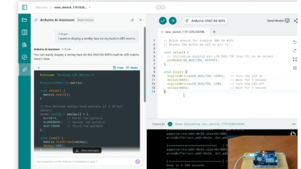 Arduino Cloud Cafe: Teach Real Coding Concepts with Arduino AI Assistant