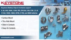 Keystone Battery Clips and Contacts