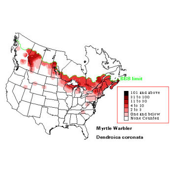 Yellow-rumped Warbler distribution map