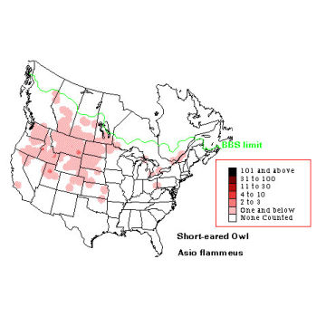 Short-eared Owl distribution map