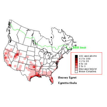 Snowy Egret distribution map