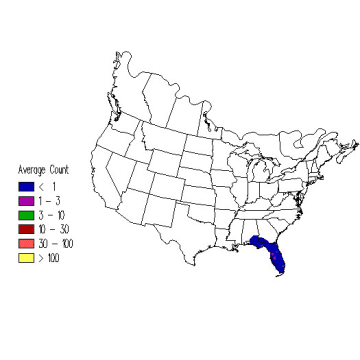 Limpkin winter distribution map