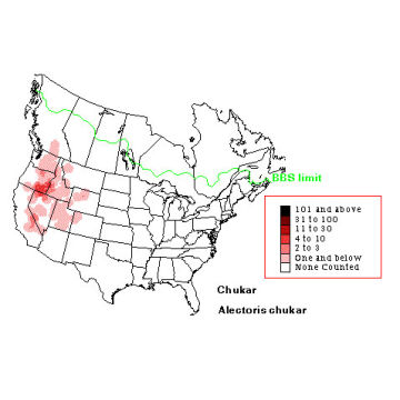 Chukar distribution map